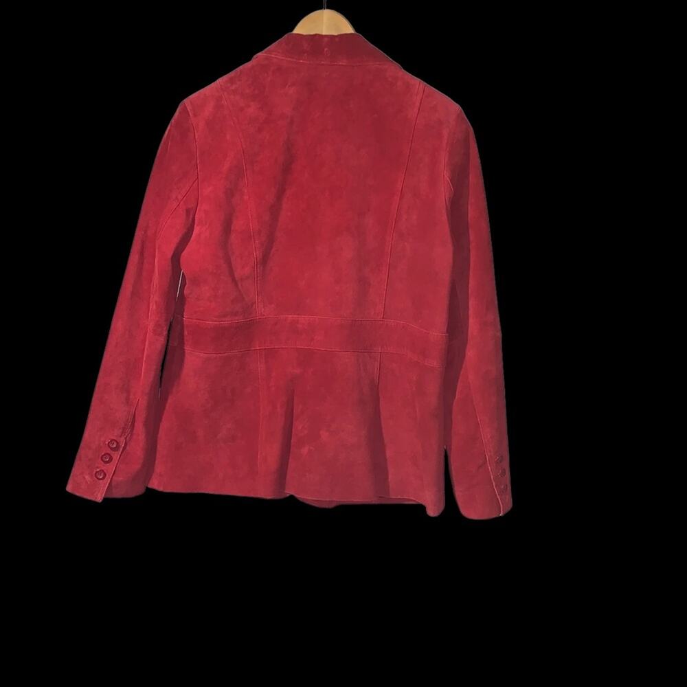 Liz Claiborne 100% Suede Button Up Jacket Coat sz L - Picture 4 of 9